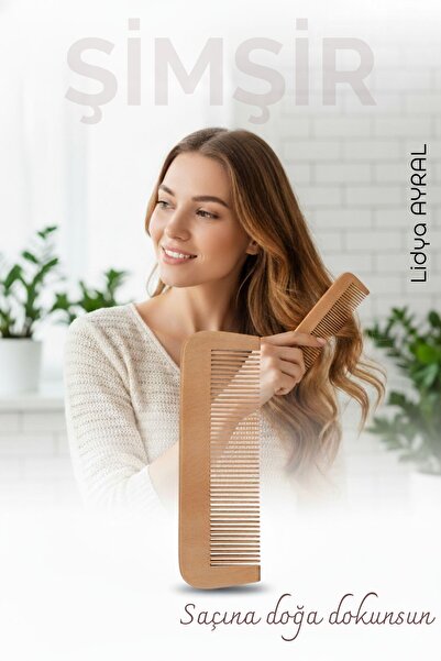 Transformacion Doğal Şimşir Ahşap Tarak – 16 cm, Anti-statik, Kepek Karşıtı v...