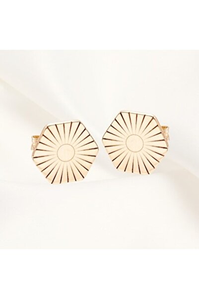 Joliesse Diamonds Cercei „Raze de soare aurii”, aur de 14K