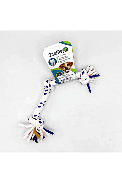 Eurodog خيط تنظيف الأسنان من تيك إم آر تي، ثلاثة عقد، نقطة زرقاء وبيضاء (212934) 15 سم