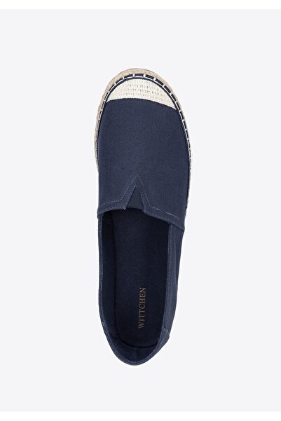 Wittchen Men's Espadrilles with Braided Toe, Navy Blue, Textile Material