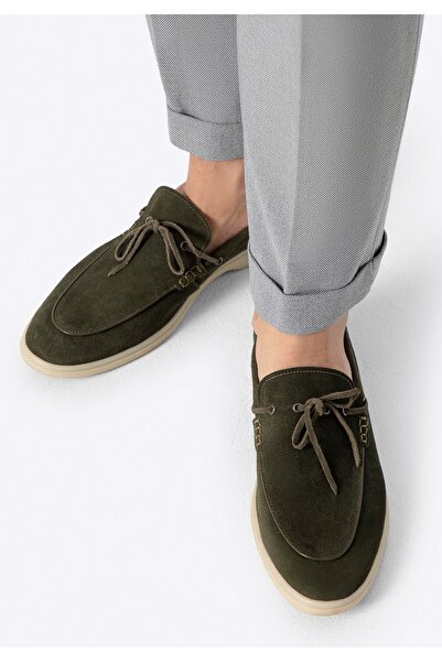 Wittchen Men's Green Suede Leather Moccasins