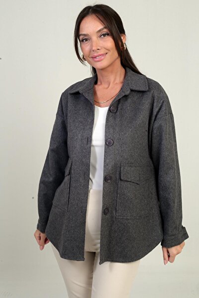 By Saygı Women's Buttoned Front Pocket Shirt