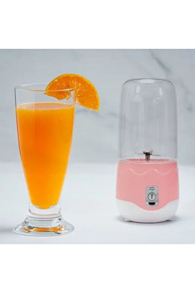 genernic Pink/White Portable Electric Juicer Cup - Rechargeable 300 ml Personal Blender