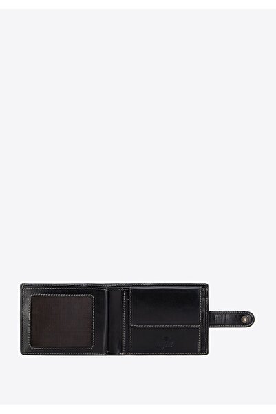 Wittchen Women's Leather Wallet with Stitching, Black, Leather