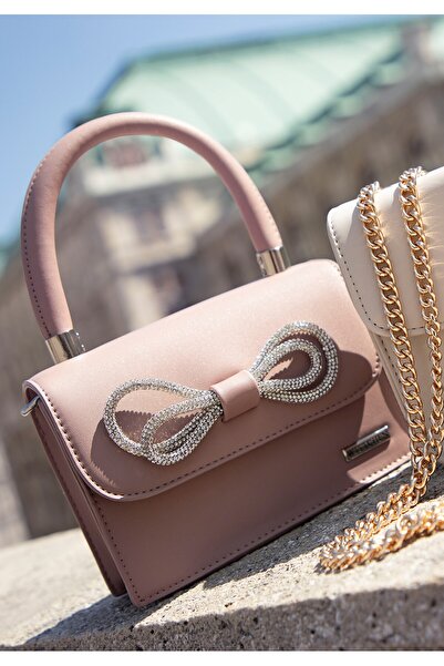 Wittchen Servietă de damă cu cataramă strălucitoare, roz, piele