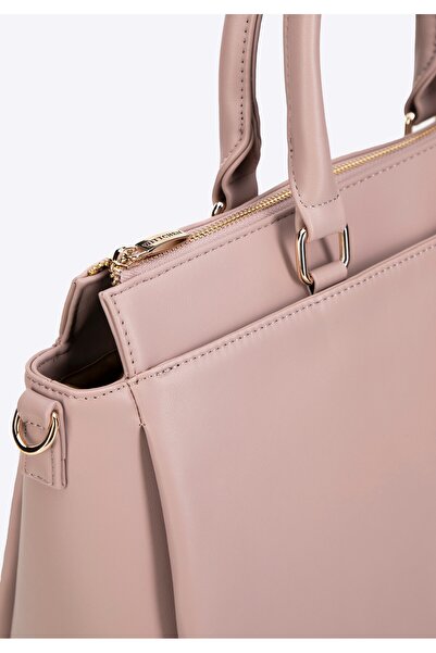 Wittchen Geantă de laptop pentru femei de 15,6'', din piele, roz