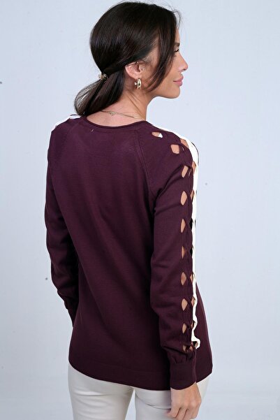 By Saygı Γυναικεία πλεκτή μπλούζα με λουράκια με χαμηλό λαιμό