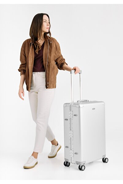 Wittchen Valiză medie bărbătească din aluminiu cu roți, argintiu, argintiu, aluminiu