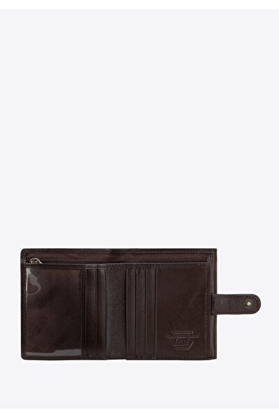 Wittchen Men's Leather Wallet with Snap Closure Dark Brown Dark Brown Genuine...