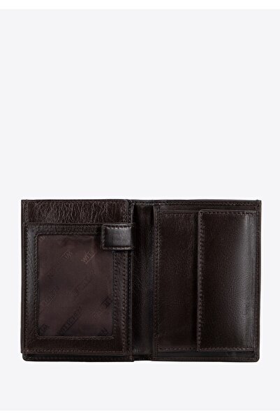 Wittchen Men's Leather Wallet Vertical Dark Brown Dark Brown Genuine Leather