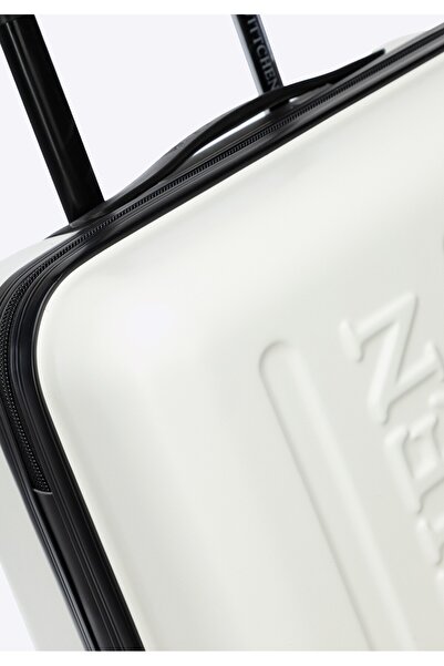 Wittchen Valiză de cabină bărbătească din ABS cu logo în relief, albă, din ABS alb