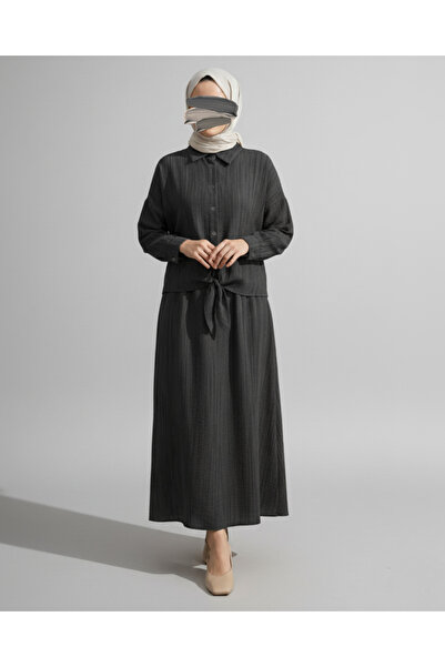 Raqqa Hijab Summer Linen Set - Black