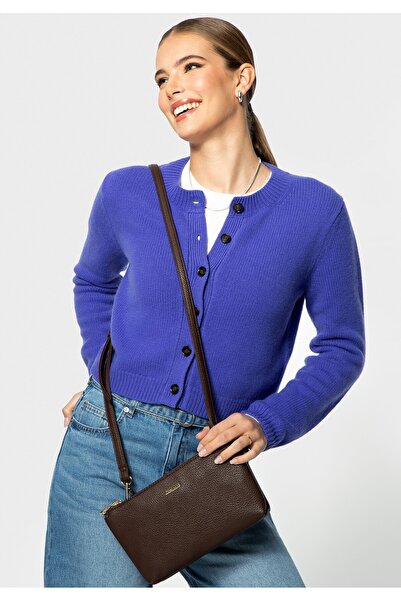 Wittchen Women's Crossbody Bag in -leather, Double-Compartment, Brown, Brown,...