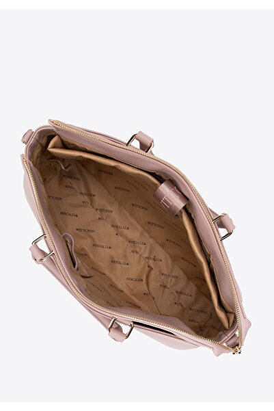 Wittchen Geantă de laptop pentru femei de 15,6'', din piele, roz