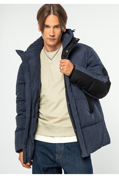 Wittchen Men's Navy Blue Nylon Down Jacket