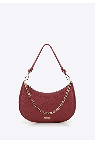 Wittchen Geantă de damă tip baghetă cu lanț, vișiniu, vișiniu, - piele