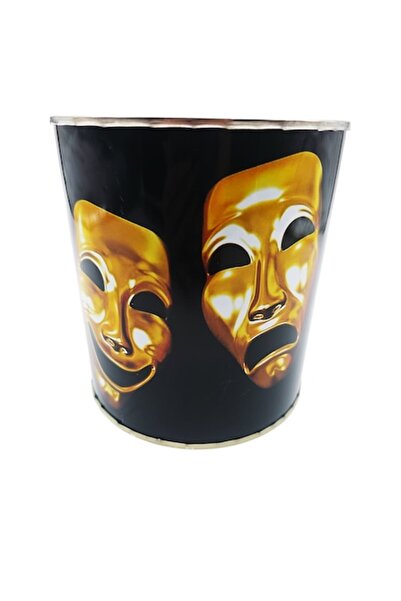 ABS Pușculiță metalică mare cu imprimeu de mască 14x13 cm