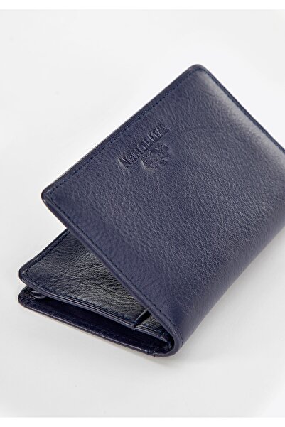 Wittchen Men's Leather Business Card Case, Horizontal, Navy Blue, Leather