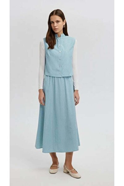 Touche Poplin Yelek Etek Takım Yeşil