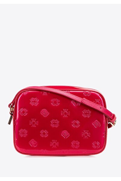 Wittchen Geantă crossbody pentru femei din piele lăcuită, roz