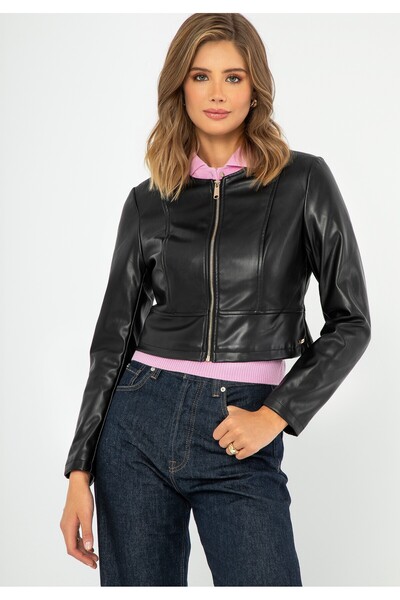 Wittchen Women's Black Faux Leather Jacket