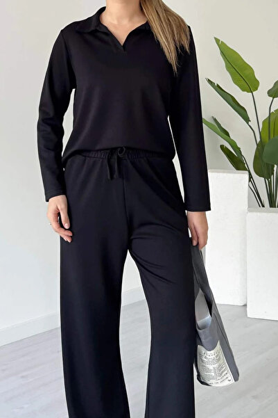 Balenbi Women's Modal Fabric Polo Neck Long Sleeve Suit 1126