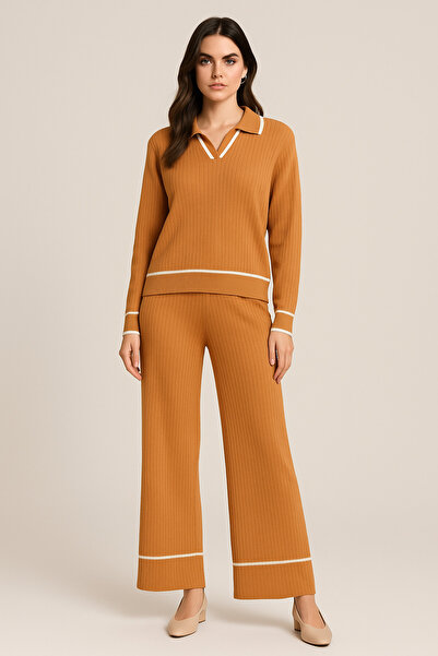 semela New Season Ribbed Sports Knitwear Set