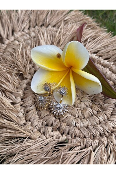 PALICE Zirkon Taşlı Çelik Ear Jacket Sallantılı Bali Küpe