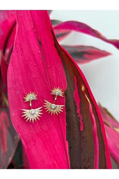 PALICE Zirkon Taşlı Çelik Ear Jacket Sallantılı Bali Küpe