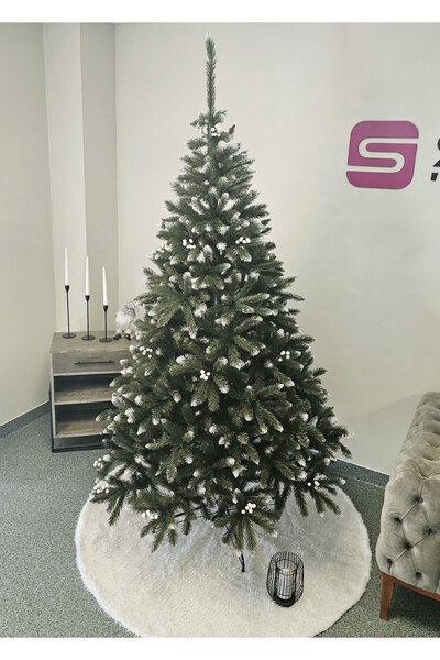 SERSIMO Brad artificial de Crăciun Deluxe de la Sersimo, WhiteBerry, 2D, 220cm