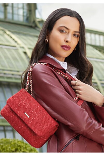 Wittchen Women's Mini Bouclé Bag Red Polyester