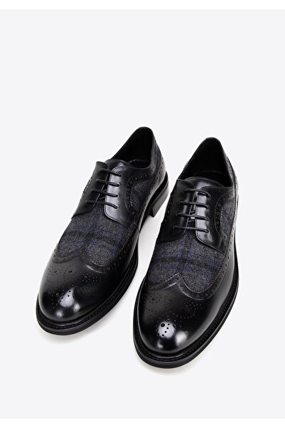 Wittchen Pantofi brogue bărbătești cu inserție în spic de hering, negri, din ...