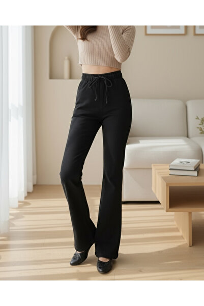 MissRunin İspanyol Paça Bağcık Detaylı Kot Pantolon
