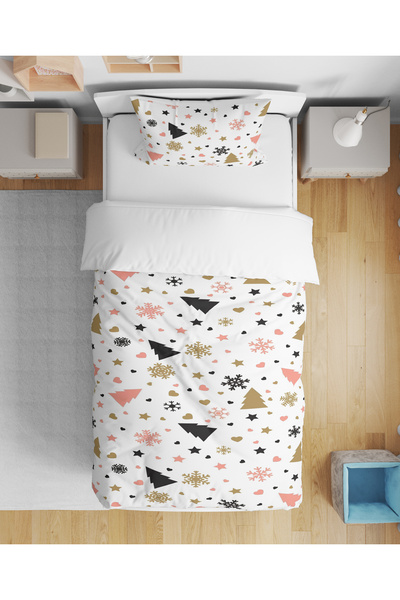 Home Коледно дърво Коледен мотив 3D цифрово отпечатан комплект за единично ле...