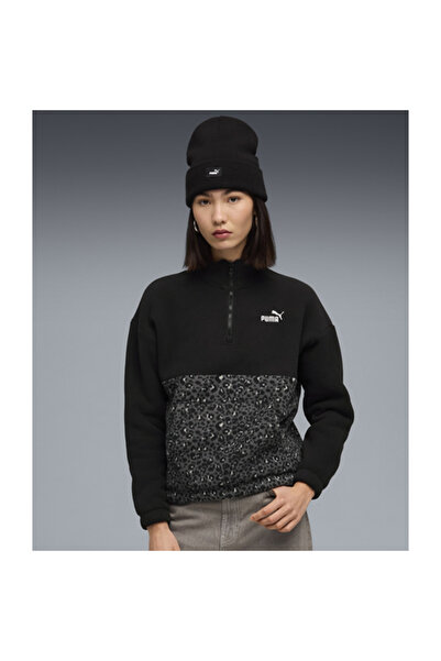 Puma ESS GRAPHIC Animal Crew Kadın Siyah Sweatshirt 68808301