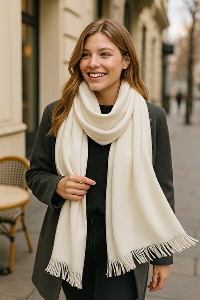 Netodak Winter Women's Shawl – Tassel Detail, Elegant and Stylish Combination...