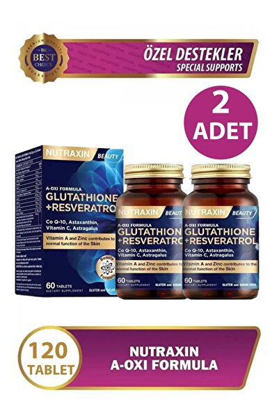 Nutraxin A-Oxi Formula Glutathione Resveratrol 60 Tablets 2 Pieces