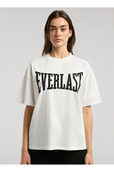 EVERLAST Tw0027 112-Ever Classics Oversized White Oversized Printed Women's T...