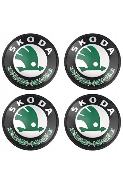 OEM Capace butuc roată pentru Skoda, set de 4, 65 mm, plastic și aluminiu