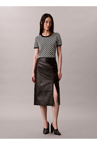 Calvin Klein Yuvarlak Yaka Standart Siyah Kadın Kazak LV044D313GUB1