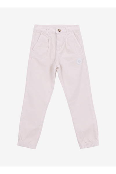 Discovery Expedition Lastikli Bel Düz Paça Krem Erkek Çocuk Pantolon D5WB-PNT...