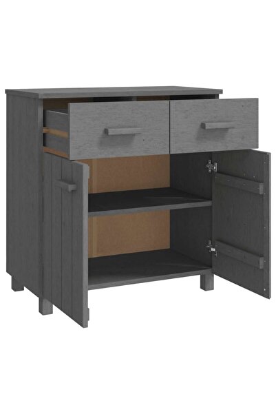 vidaxl Sideboard HAMAR Dark Grey 79x40x80 cm Solid Wood Pine