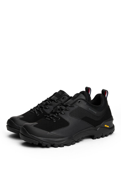Tommy Hilfiger Siyah Erkek Sneaker VIBRAM LOW RUNNER TECH