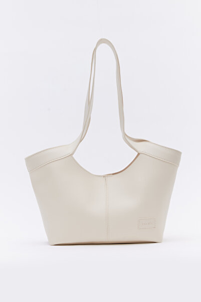 Shanta Κρεμ D43 Γυναικεία τσάντα ώμου και χειρός για καθημερινή χρήση, εργασί...