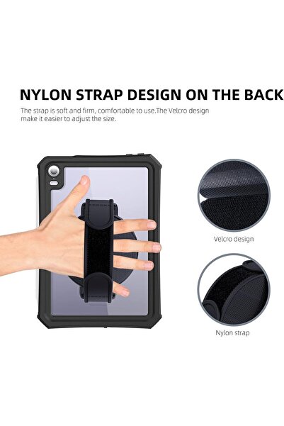 007 Universal Tablet Holder with Hand Strap and Adjustable Velcro - Fits iPad, Surface, Samsung, Huawei