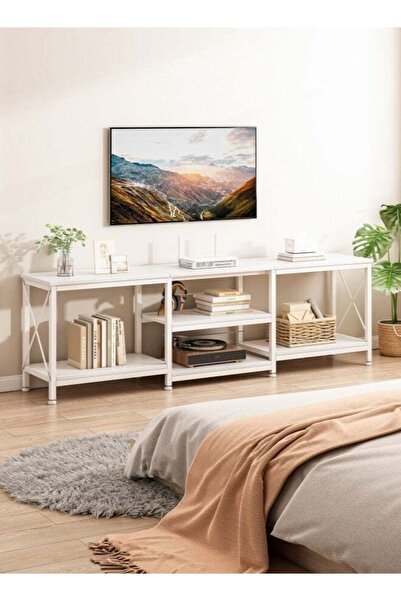 Bangiga TV Stand with Storage Shelves, 180*40*60cm TV Table, Modern Media Console for Living Room/Bedroom