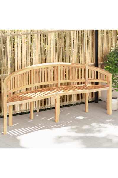 vidaxl مقعد الموزة 200 سم من خشب الساج الصلب