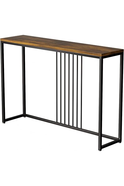 Gogoya Modern Narrow Console Table, Slim Sofa Entryway Table with Steel Frame (120x30x80 cm)