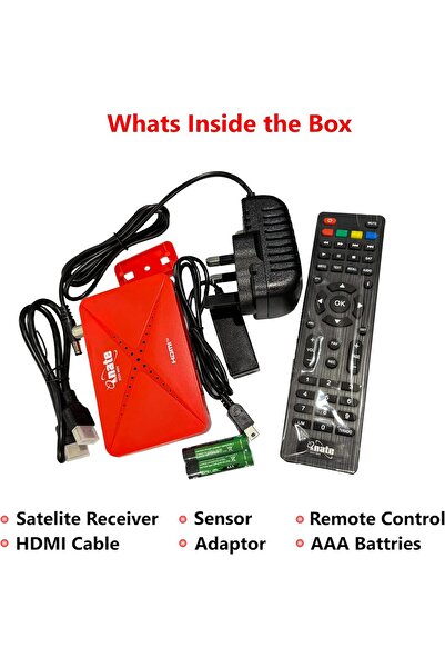 NET Mini 111 2024 FHD Digital Satellite Receiver - Black/Red