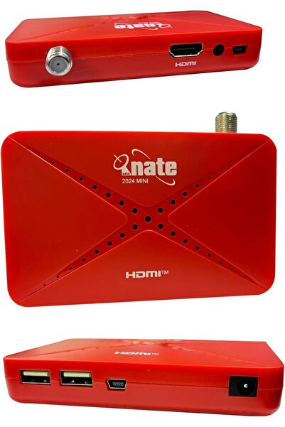 NET Mini 111 2024 FHD Digital Satellite Receiver - Black/Red